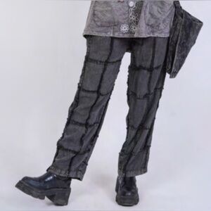 Gray Distressed patch Pants
